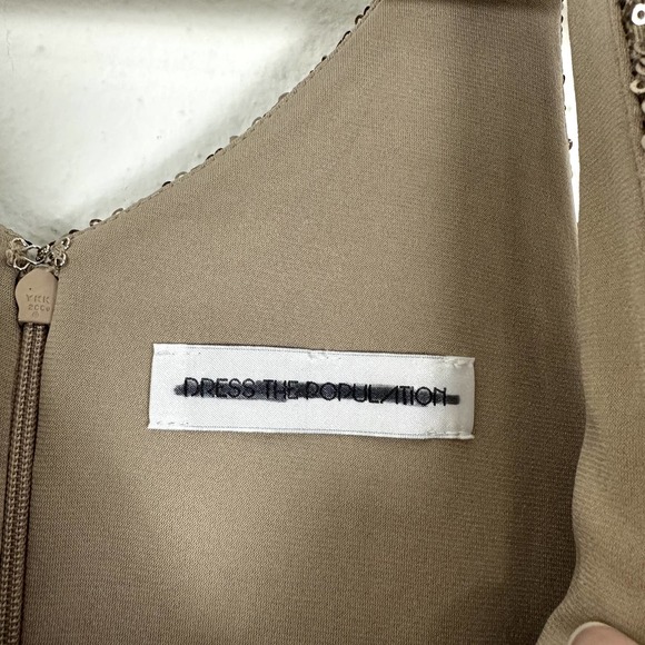NEW Dress The Population Charlie Bronze Sequin Jumpsuit - Picture 5 of 5
